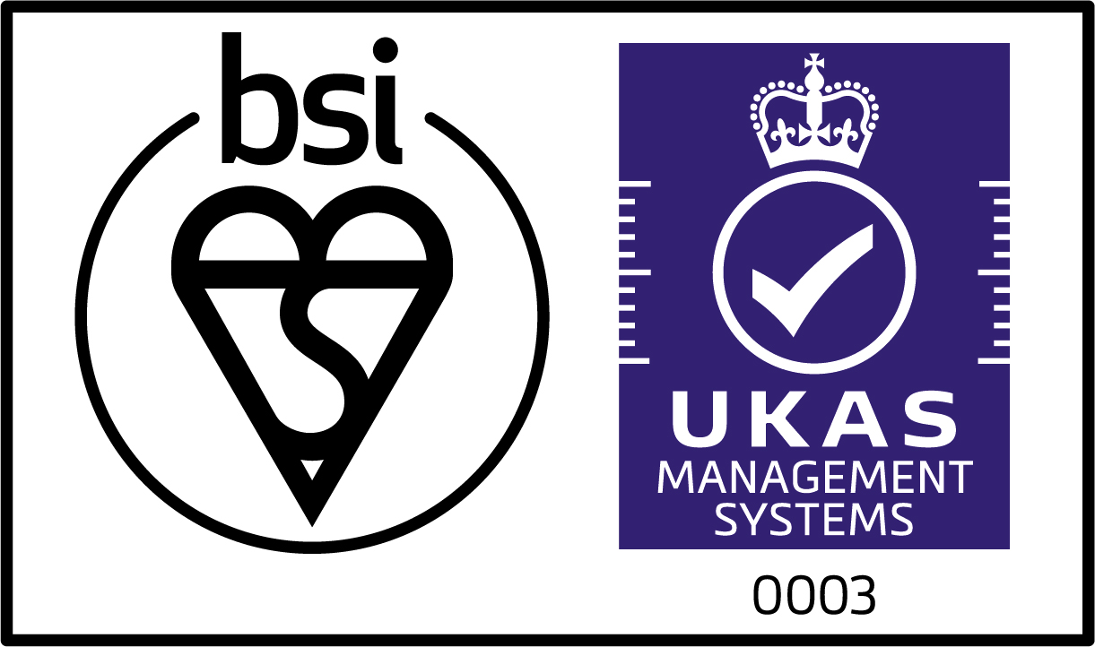 BSI and UKAS certification badges